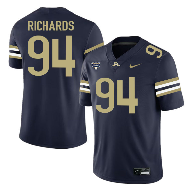 Kabbash Richards Akron Zips Jersey,University Of Akron #94 Kabbash Richards Jersey Youth-Navy